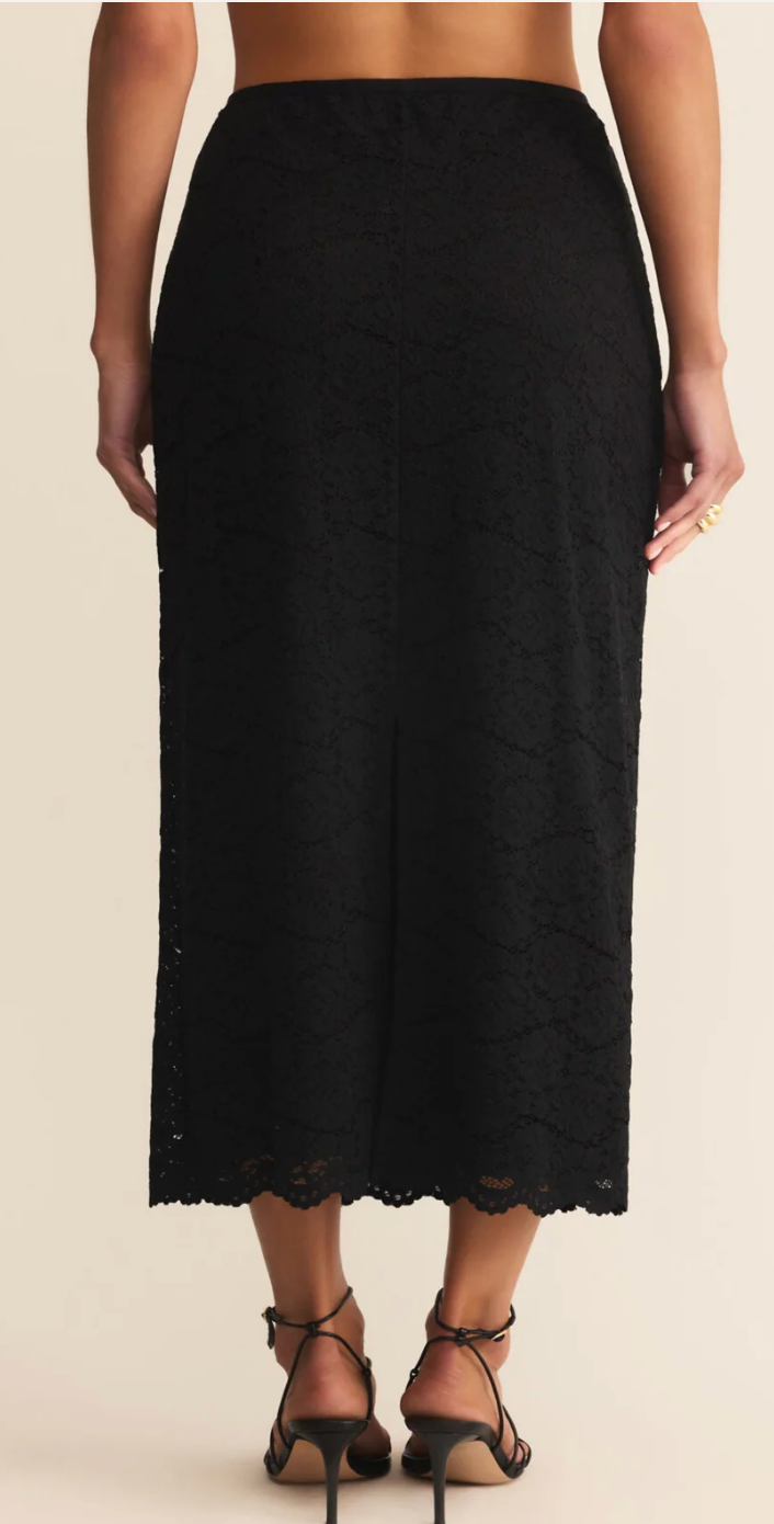 Via Lace Midi Skirt