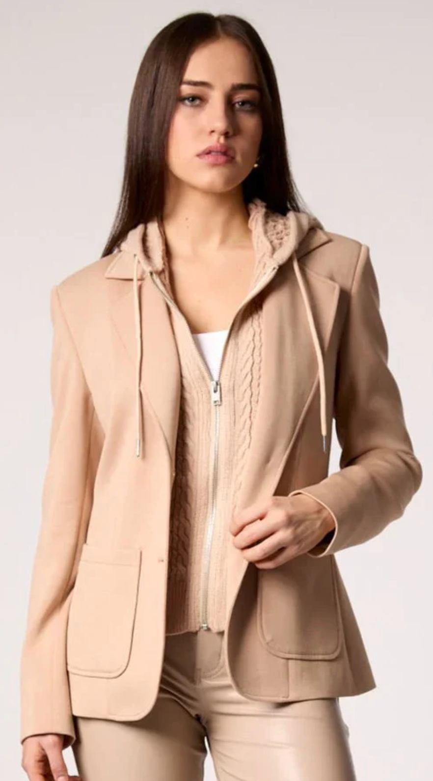 Toasty Cable Knit Blazer