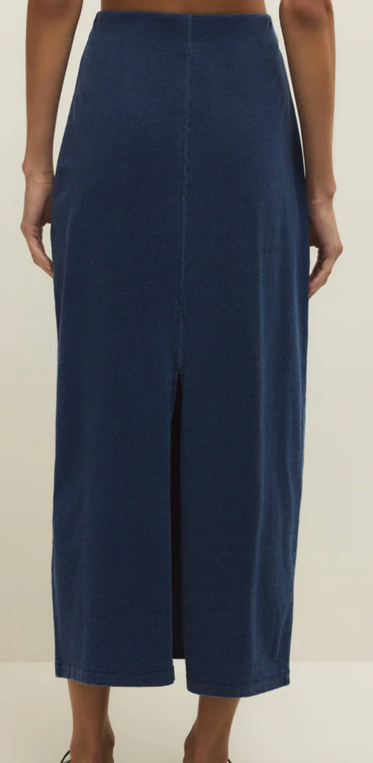 Gail Jersey Denim Skirt