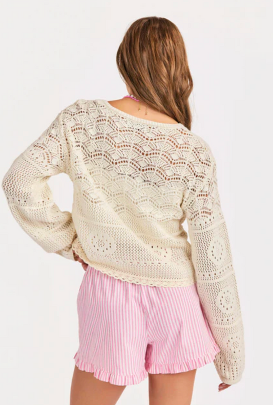 Sunny Crochet Pullover