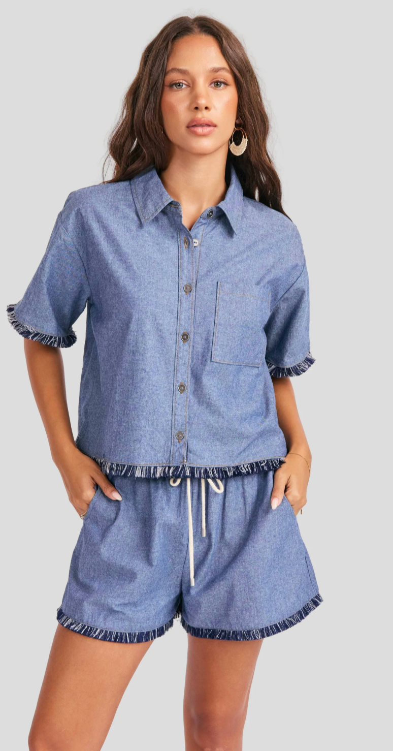 Sullivan Fringe Button Up