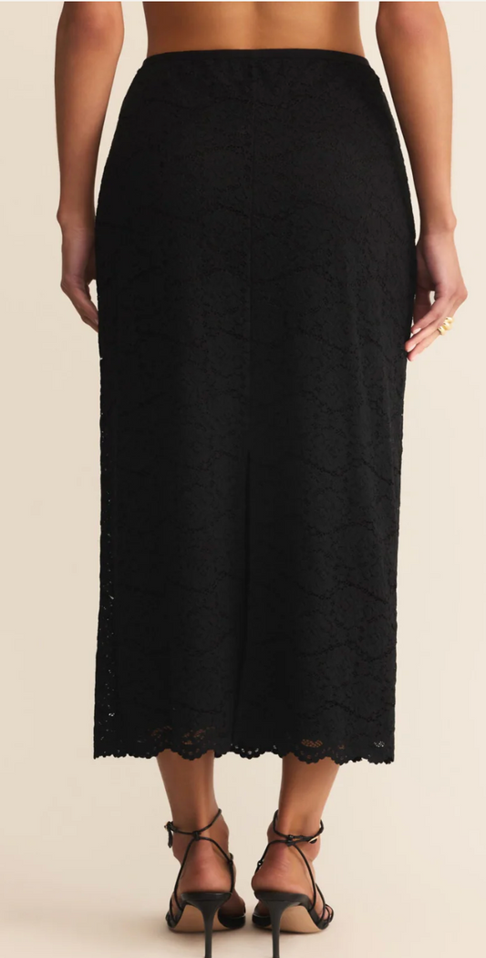 Via Lace Midi Skirt