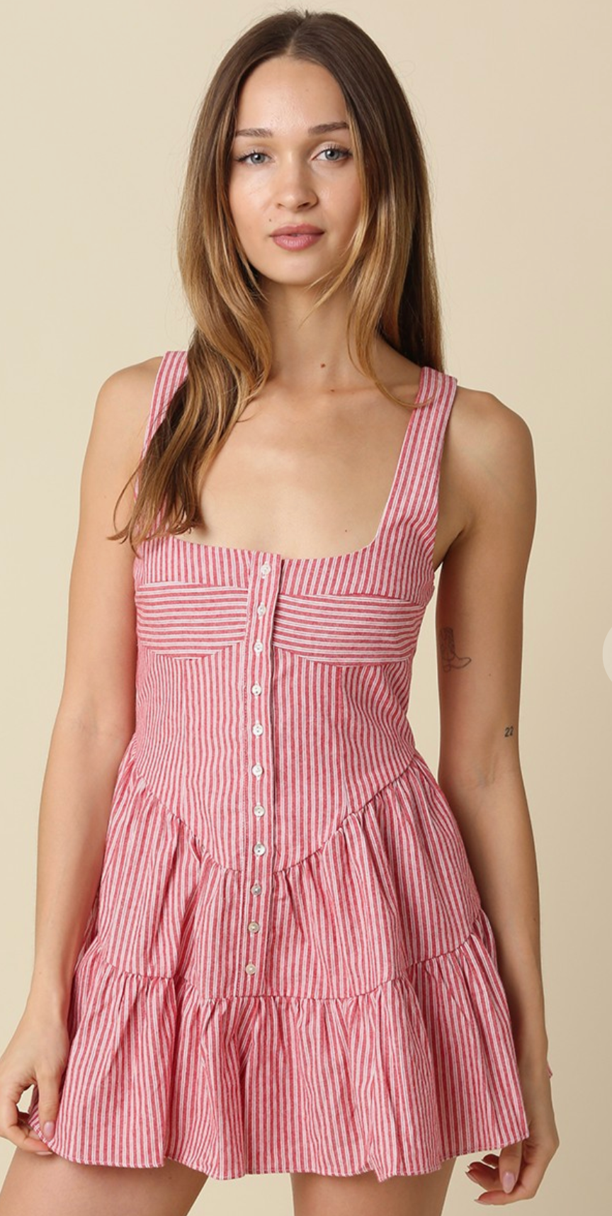 Molly Striped Romper