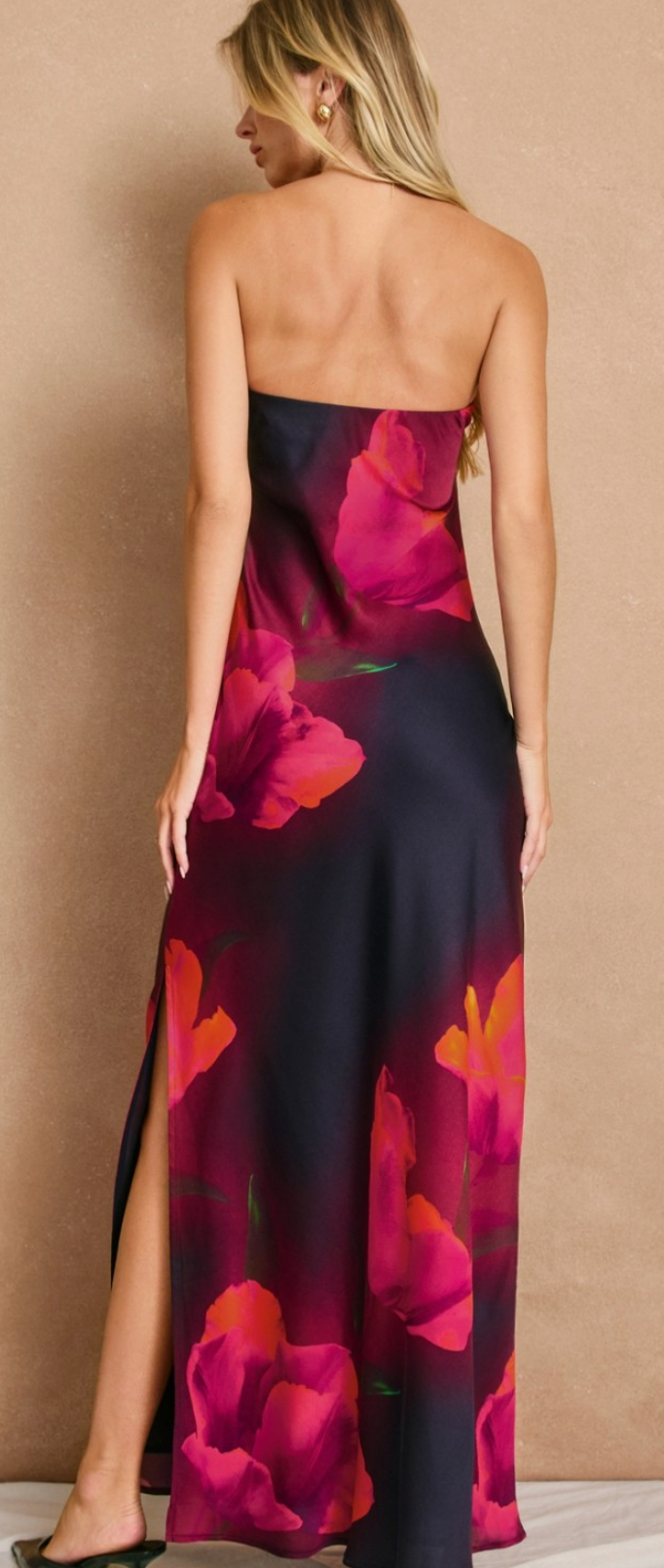 Floral Plum Dress