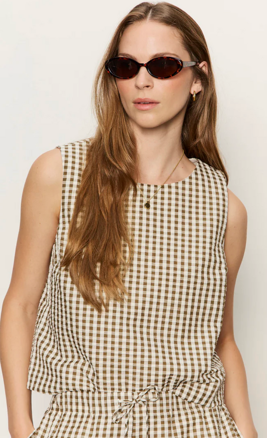 Better Days Gingham Shell