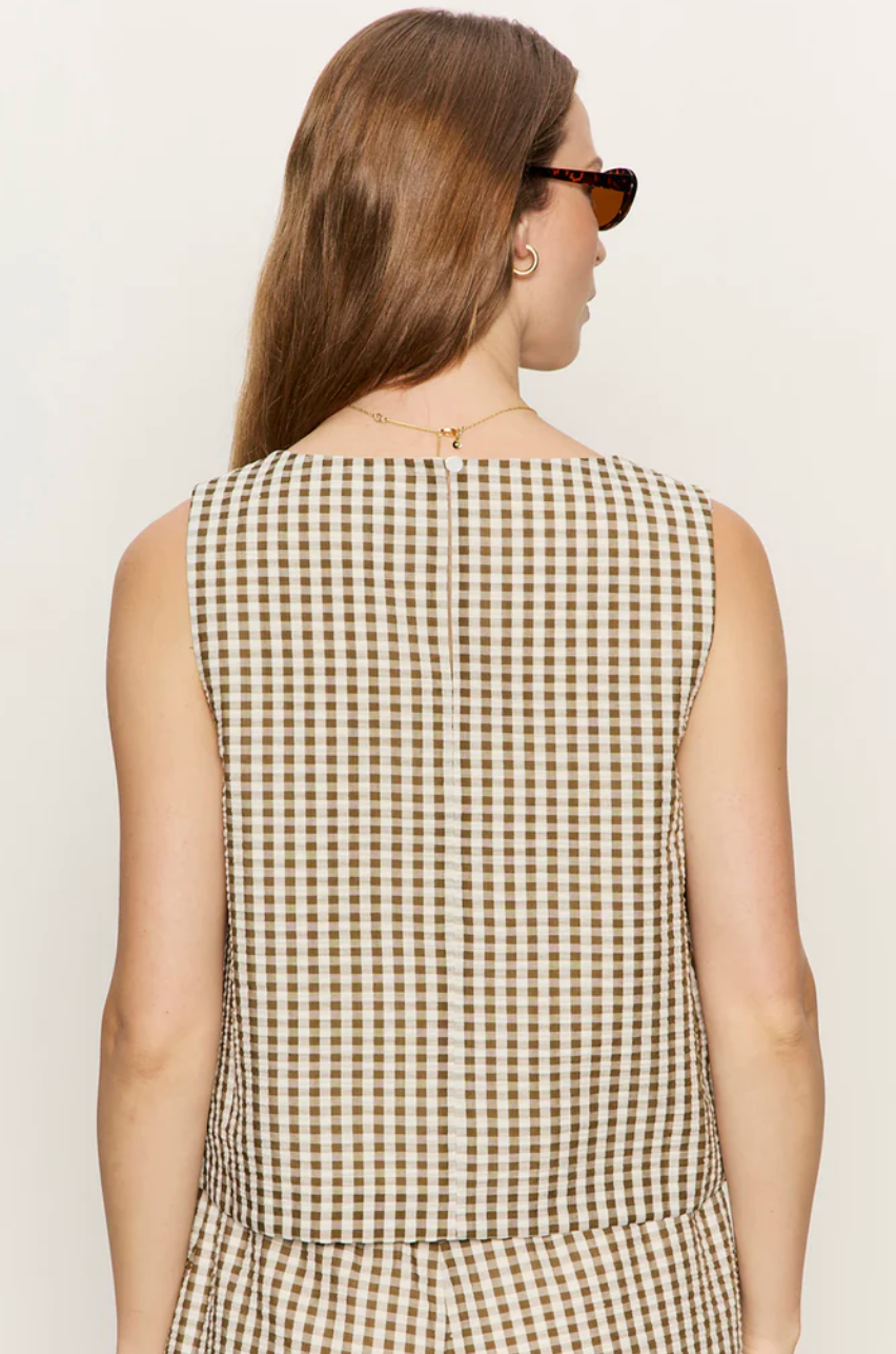 Better Days Gingham Shell