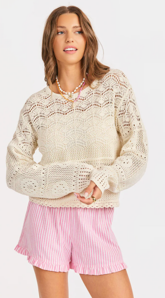 Sunny Crochet Pullover