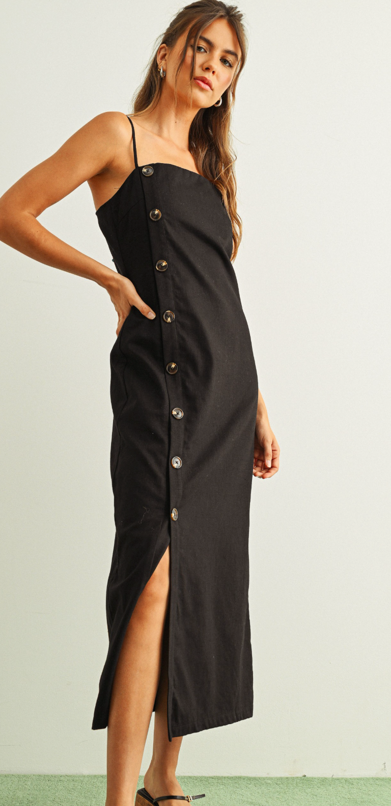 Linen Button Dress