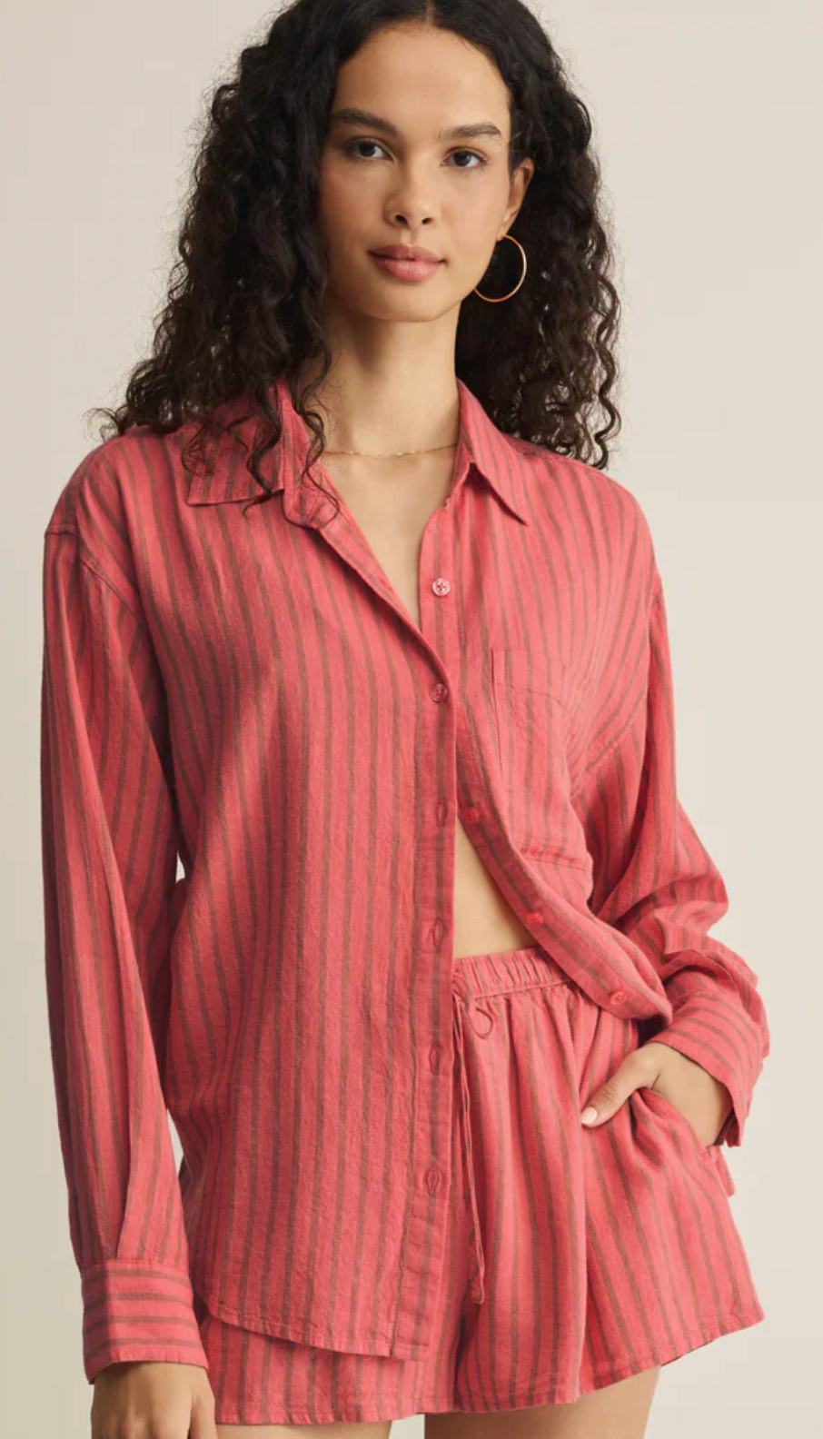 Perfect Striped Button Up