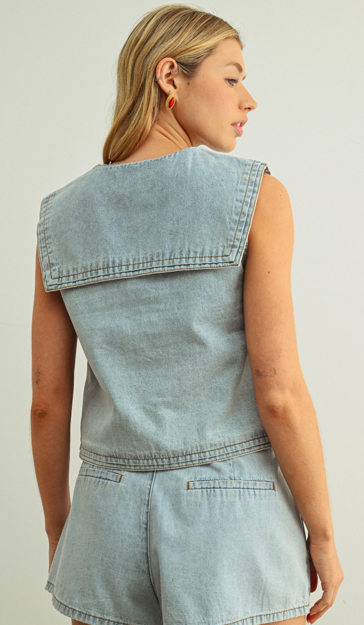 Cindy Denim Top