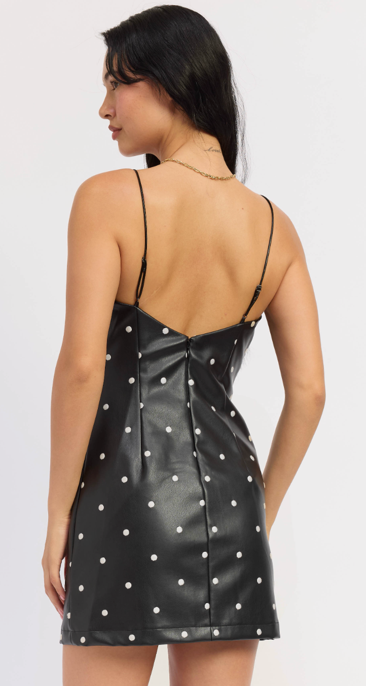 Allison Leather Polka Dress