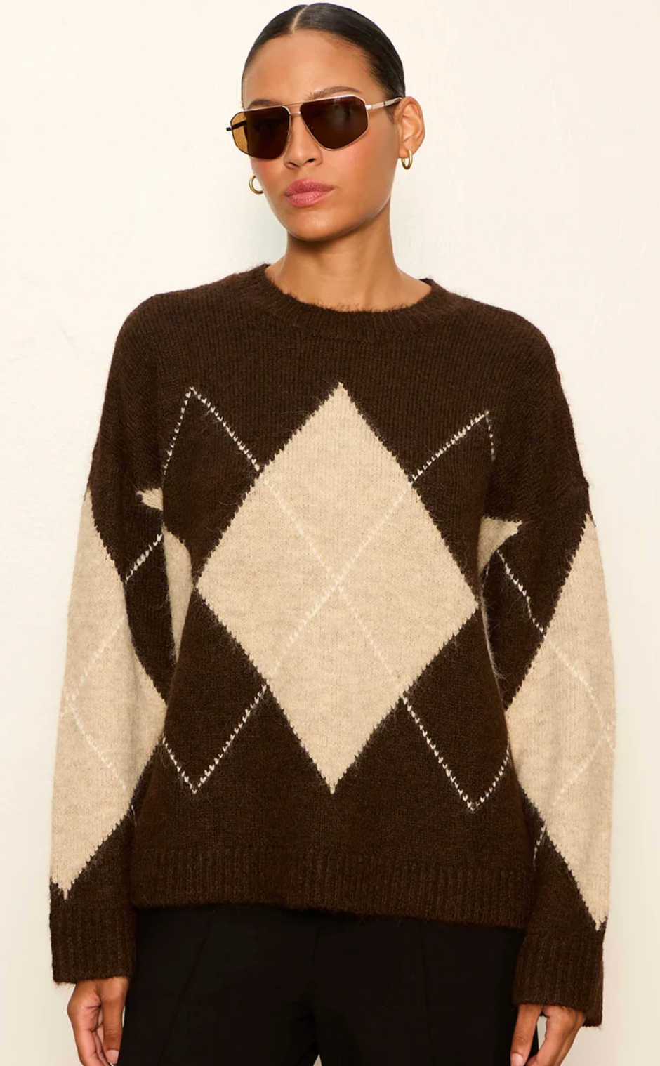 Argyle Crew Sweater