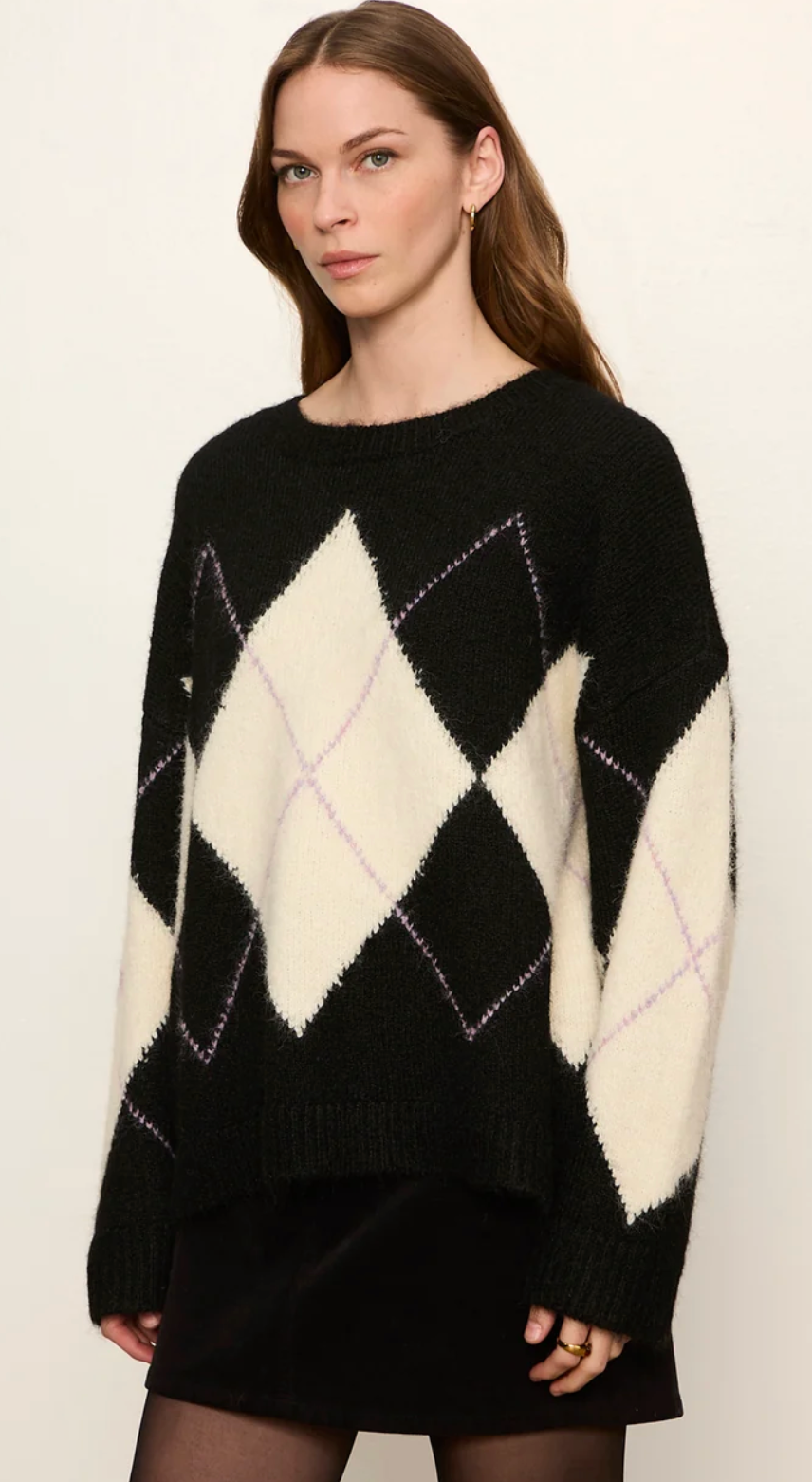 Argyle Crew Sweater