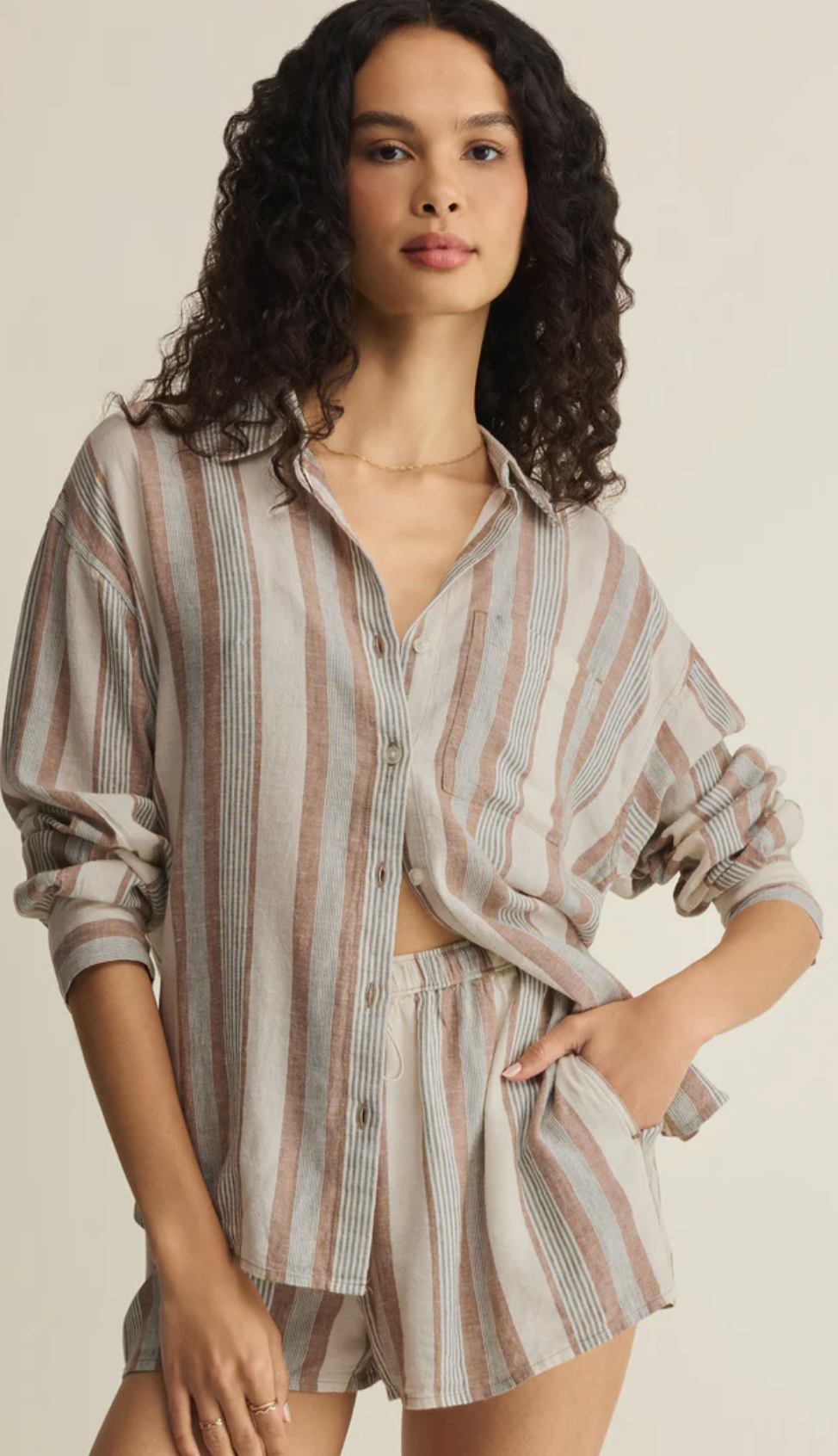 Perfect Striped Button Up