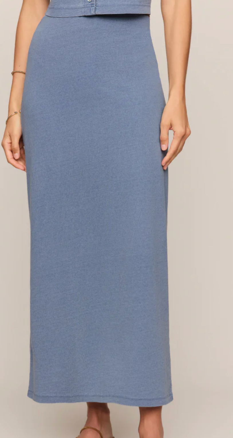Gail Jersey Denim Skirt