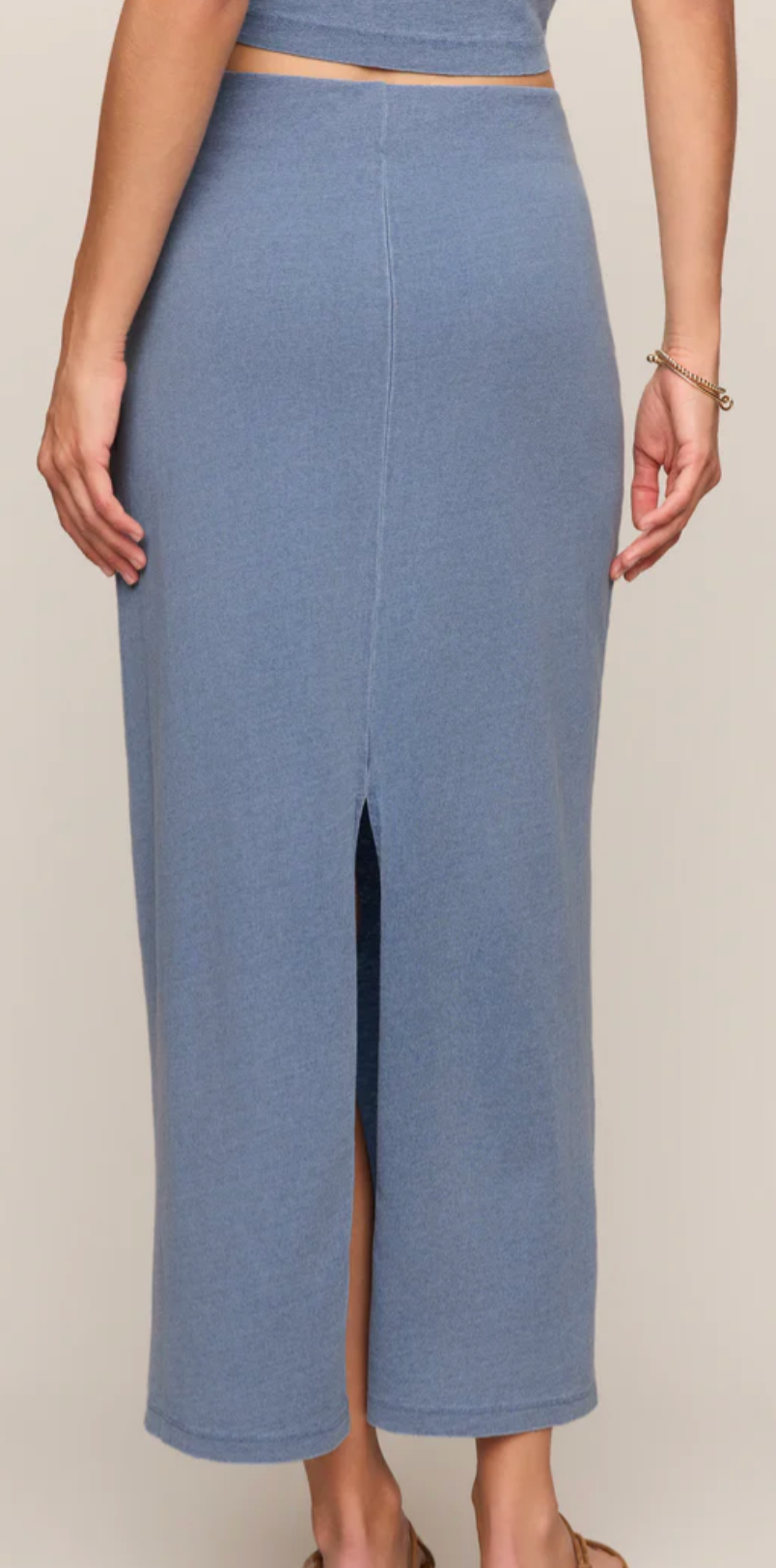 Gail Jersey Denim Skirt